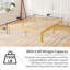 Structure de lit plateforme en bambou robuste en bois massif et en métal de 14 po avec pieds en fer robustes, assemblage sans outil écologique, lits doubles pour les couples et les familles, conception spacieuse pour les chambres principales et les espaces de vie partagés-81580970