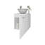 Meuble-lavabo blanc avec lavabo intégré-522099842