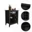 Armoire de bar Essential, une tablette ouverte, six supports à vin intégrés, un tiroir - noir