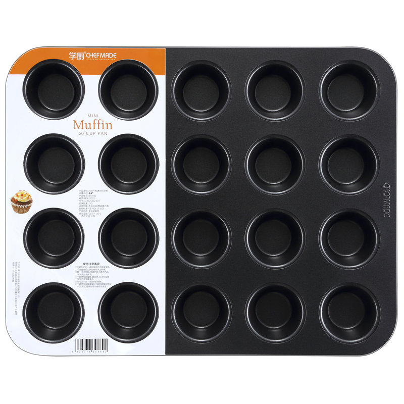 Moule à gâteau muffin, mini moule à gâteau à 20 cavités antiadhésif CHEFMADE
