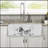 36" L X 20" W Farmhouse Kitchen Sink With Grid And Strainer