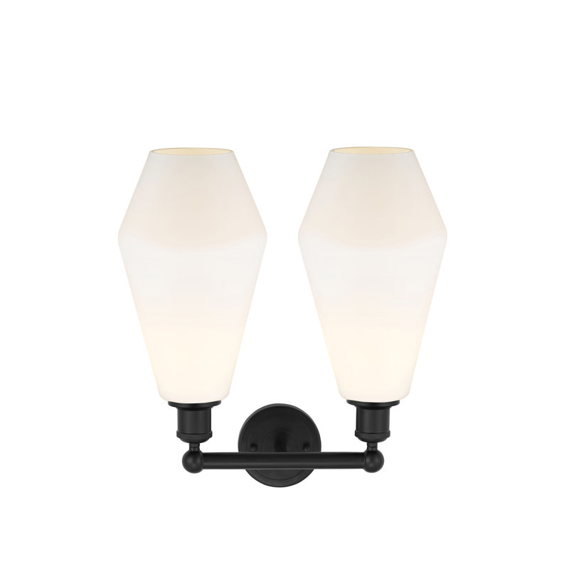 Amylea 2 - Light Dimmable Vanity Light, Matte Black, Cased Matte White