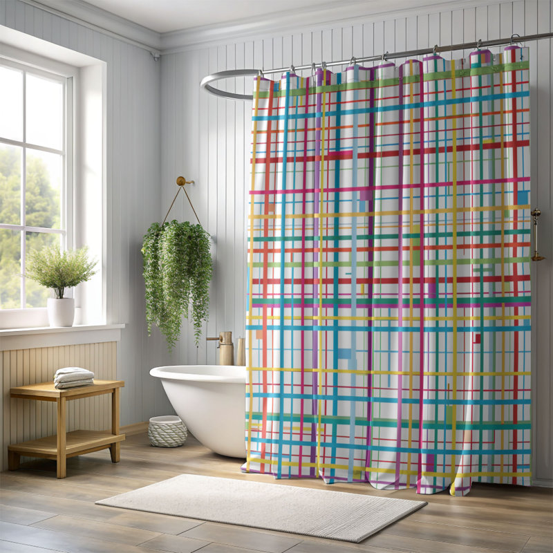 Simple Colors - Rideau de douche Premium 71, H 74 po x l 71 po