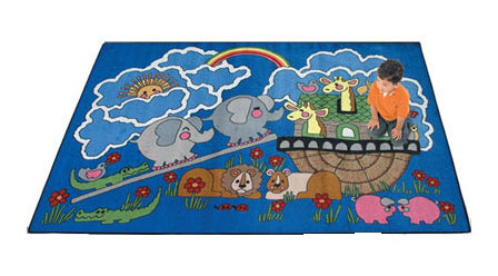 Faith Based Noahs Ark Area Rug, Rectangle 3'10" x 5'4"