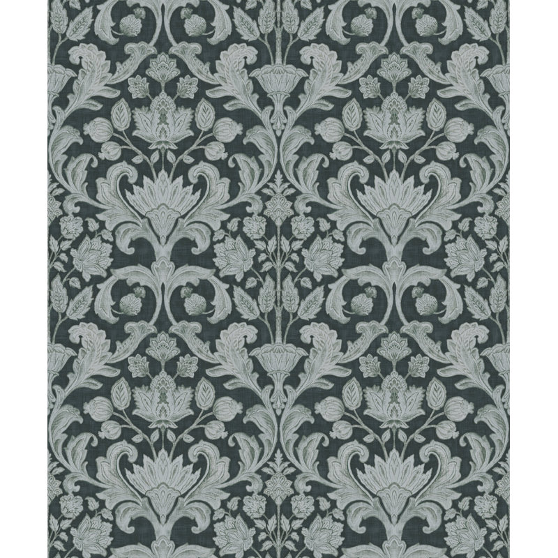 Elegance Collection Damask Sheen Finish Wallpaper Roll, Blue