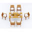 Wave Outdoor - Piece Teak Dining Set-710469520-710469523
