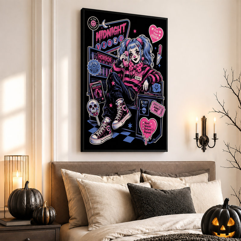Art mural sur toile d'Halloween, 18"H x 12"W