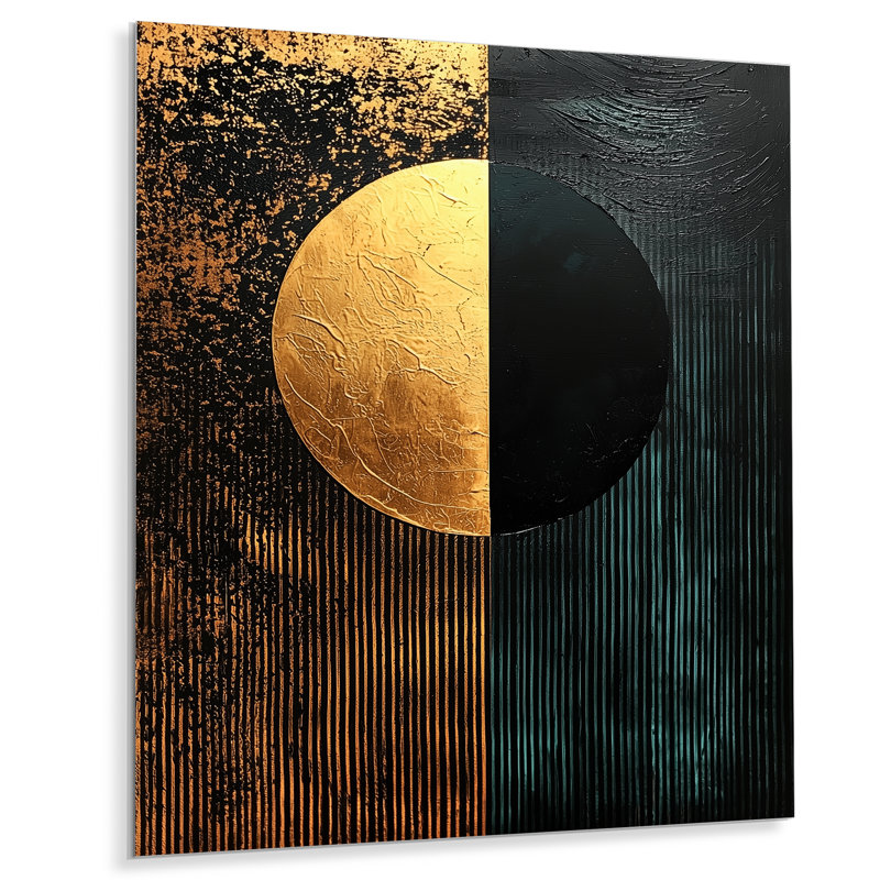 «Geometric Art Decor Essential Forms VII», reproduction d'art moderne en métal, art mural moderne en métal, H 32 po x l 24 po