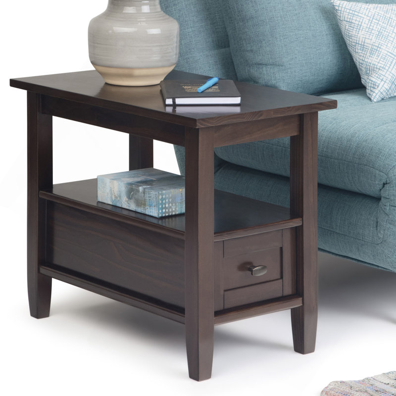 Table d'appoint transitionnelle Warm Shaker, Brun tabac