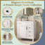 Meuble-lavabo de 30 po avec lavabo en céramique (noir), petite armoire de lavabo, 2 tiroirs et tablette réglable, quincaillerie silencieuse à fermeture en douceur de qualité supérieure-615912629-615912632