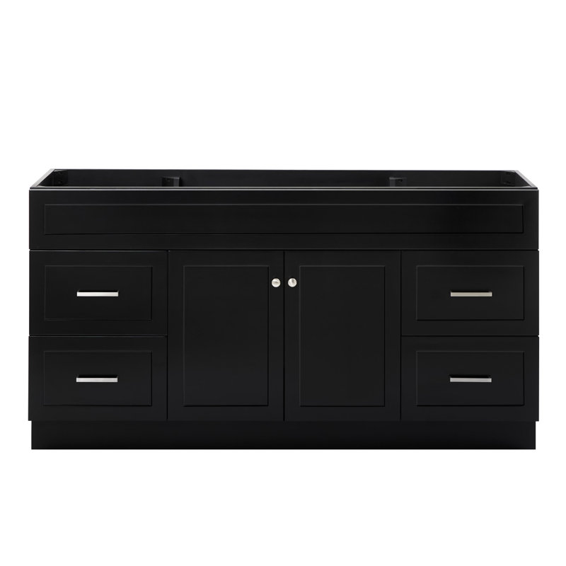 Base de meuble-lavabo simple Paulla, Noir
