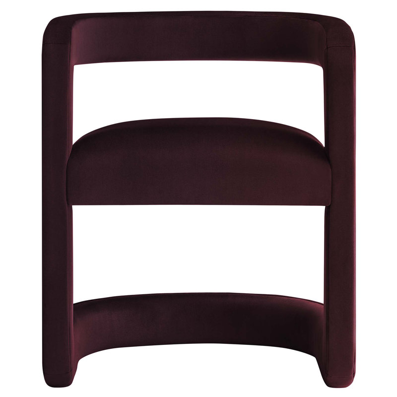 Winslow Barrel Performance Velvet Dining Chair, Mulberry