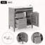 Meuble-lavabo 36 po avec lavabo supérieur, meuble-lavabo moderne avec 2 tiroirs et tiroir escamotable, meuble-lavabo simple-112605976