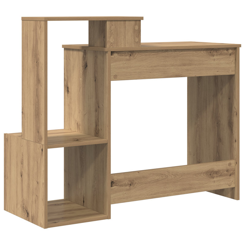 Computer Desk Engineered Wood, MDF Medium, Artisan Oak