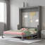 Grand lit escamotable avec tablette flottante - Lit mural peu encombrant avec espace de travail-259972196