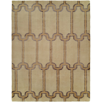 Amarian Geometric Area Rug in Beige