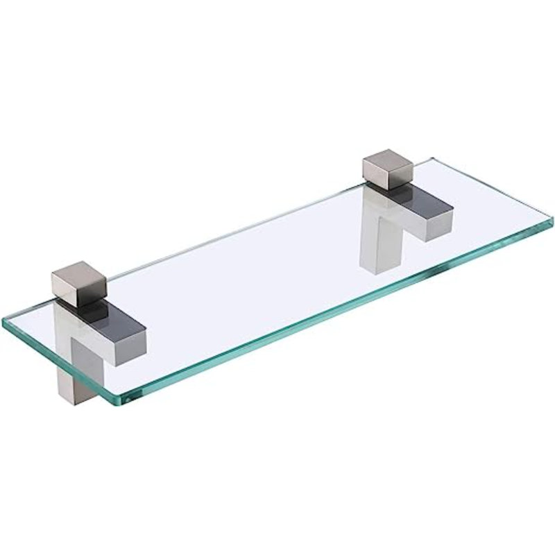 Tablette flottante Adrianne, Nickel brossé