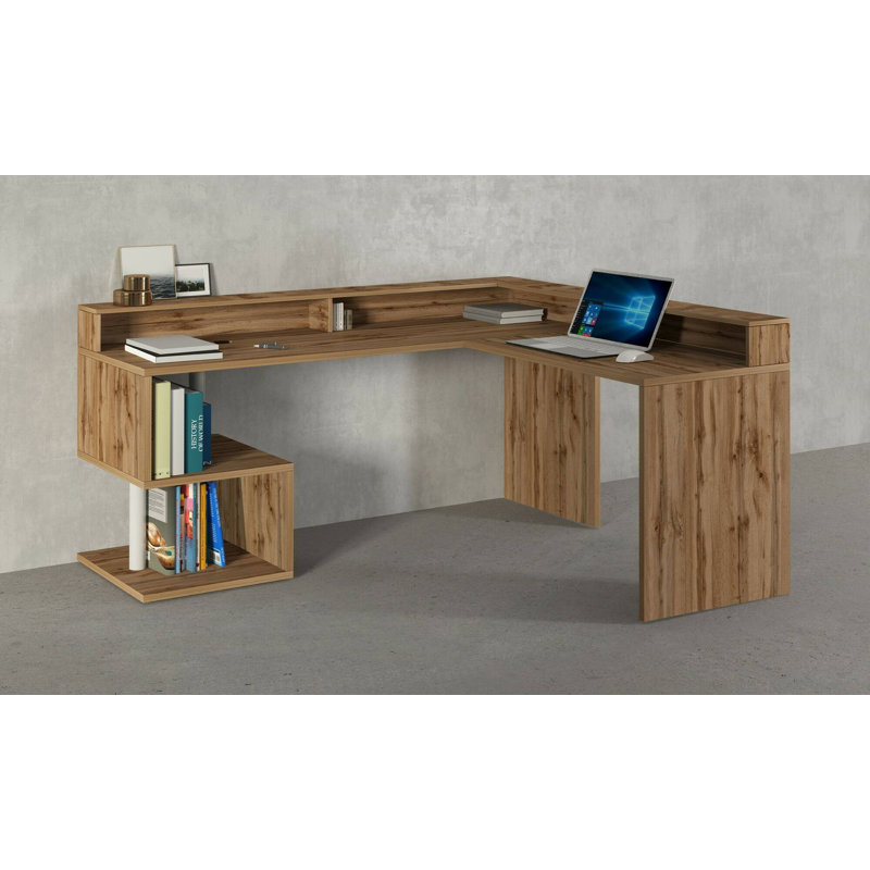 Nang L-Shaped Computer Desk, Oak