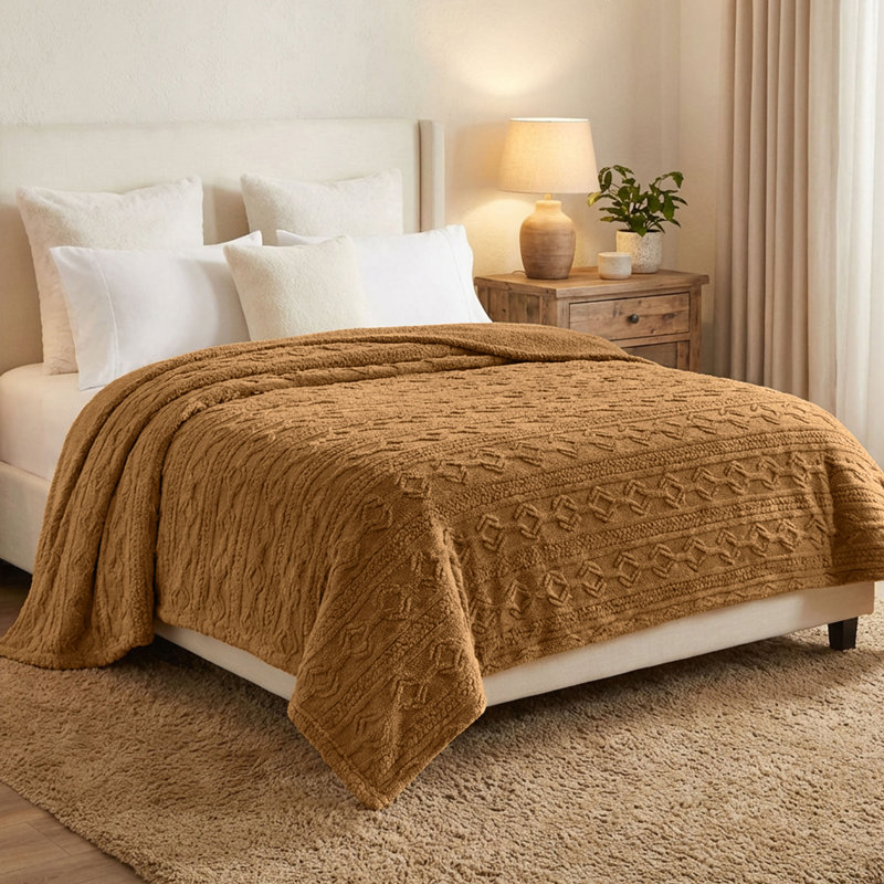 Literie moelleuse Boho, Double/Grand, Chameau