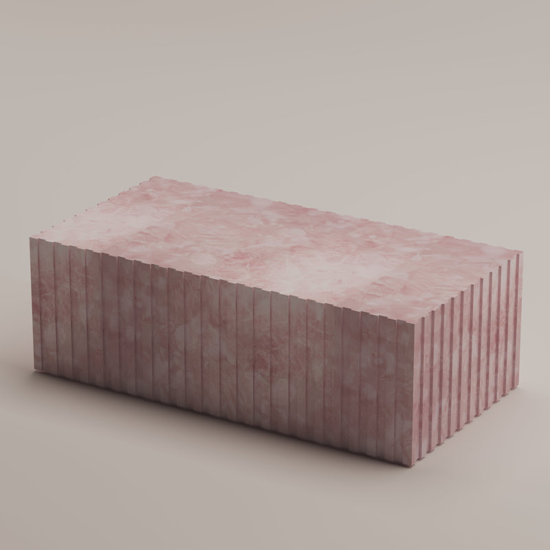 Cannelé Coffee Table, Pink Quartz