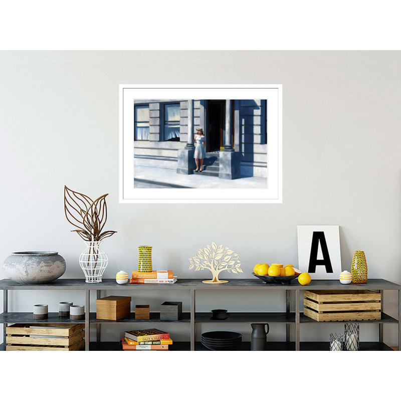 Summertime by Edward Hopper -Framed Giclee Print, 13.11" H x 16.75" W