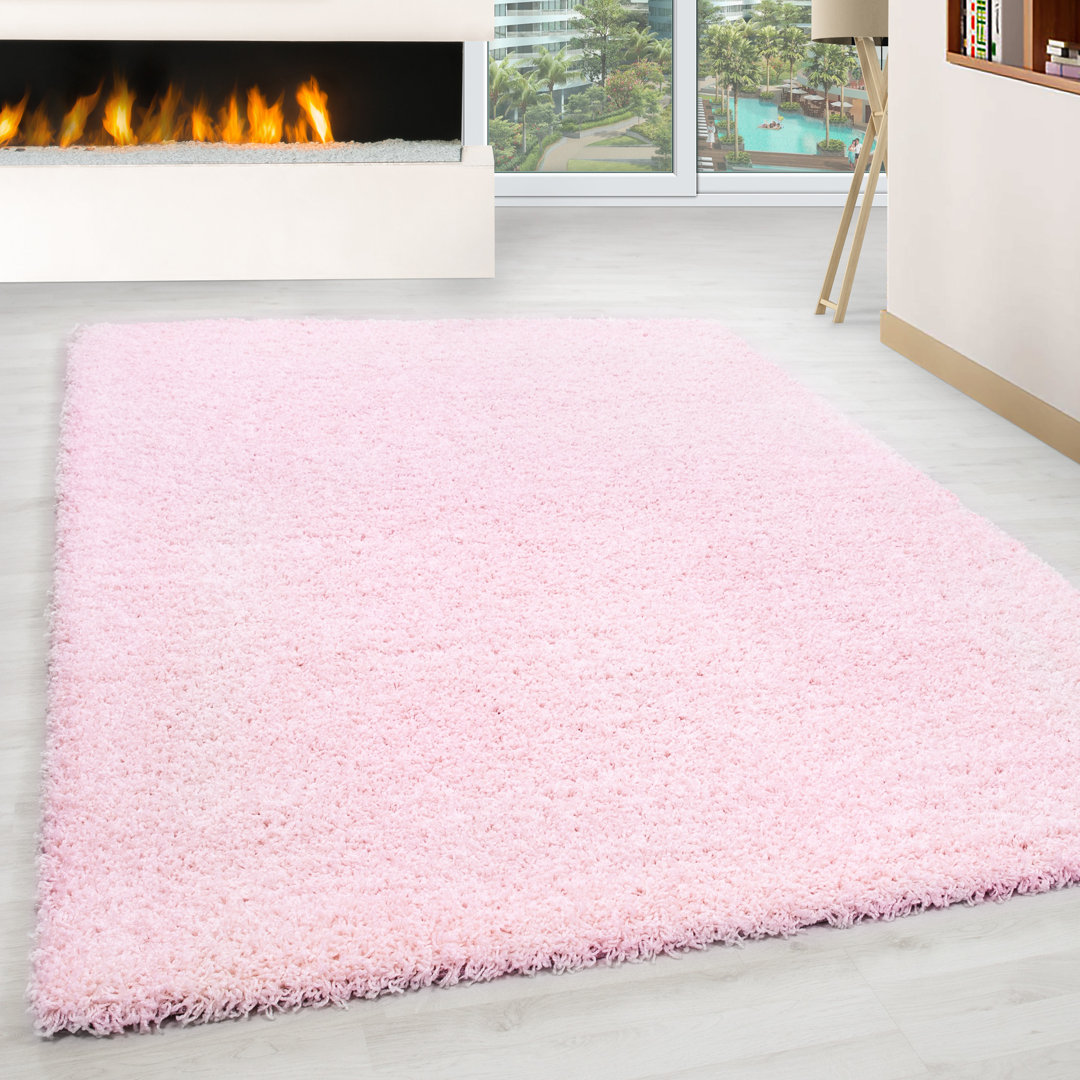 Shaggy-Teppich Riam in Rosa