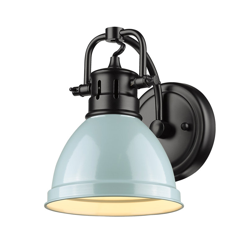 Dimmable Vanity Light, Matte Black, Seafoam