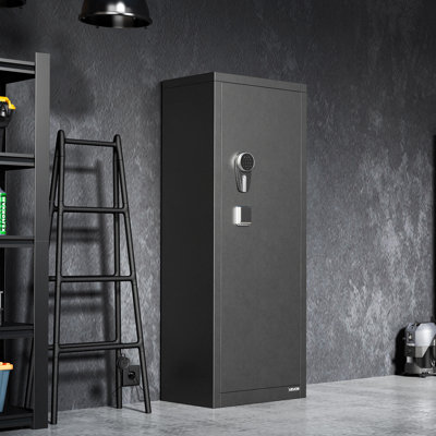 8-10 Gun Safe Long Gun Cabinet for Rifles & Pistols Fingerprint & Password