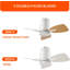 Ventilateur de plafond encastré avec lumière DEL Emidia pour pièces moyennes-1469245680-1473649530