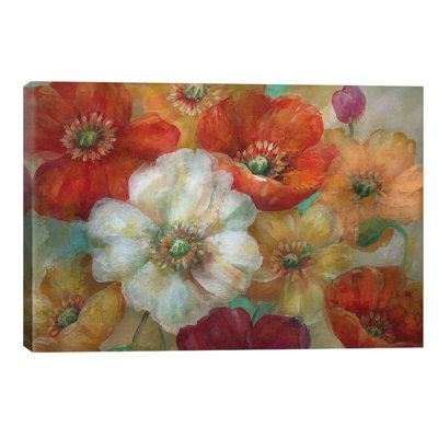 Poppycentric - Wrapped Canvas Painting