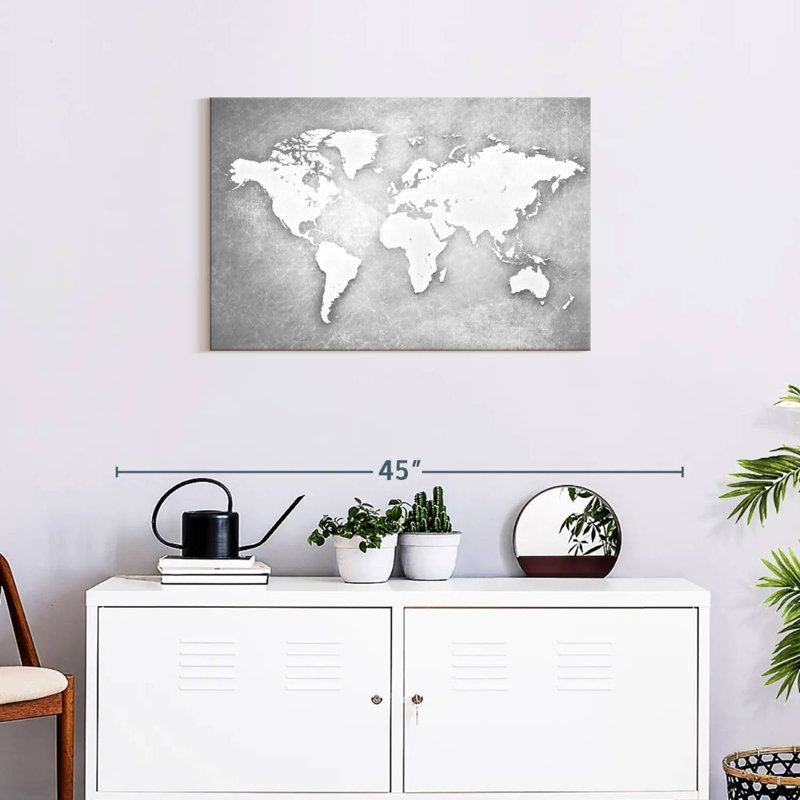 Carte du monde Aliaz, H 20 po x l 30 po