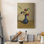 Afrikaantjes In Een Blauw Vaasje - peinture sur toile tendue