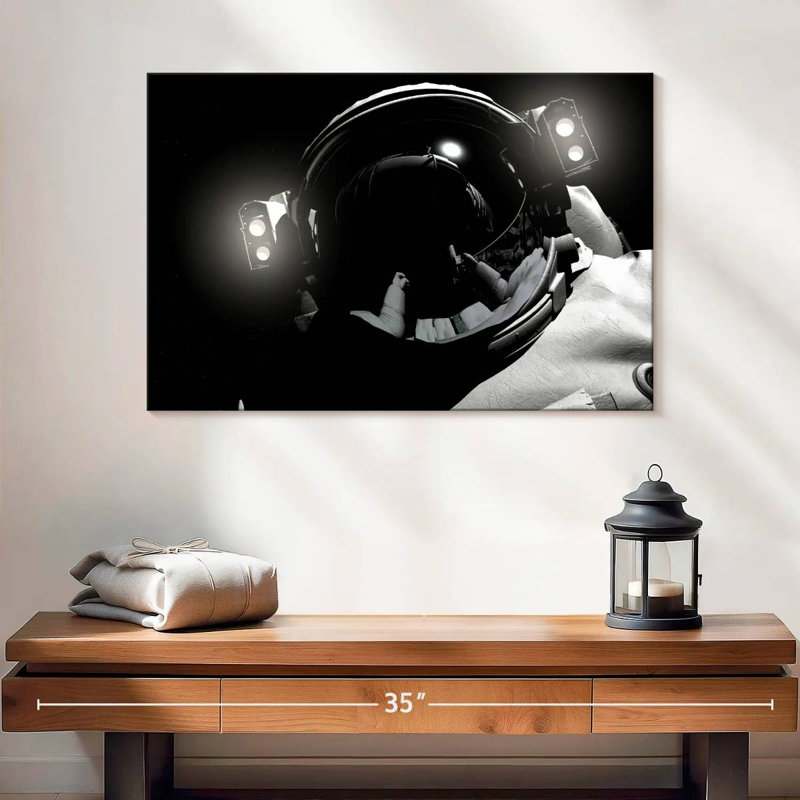Astronautes, espace, H 16 po x l 24 po