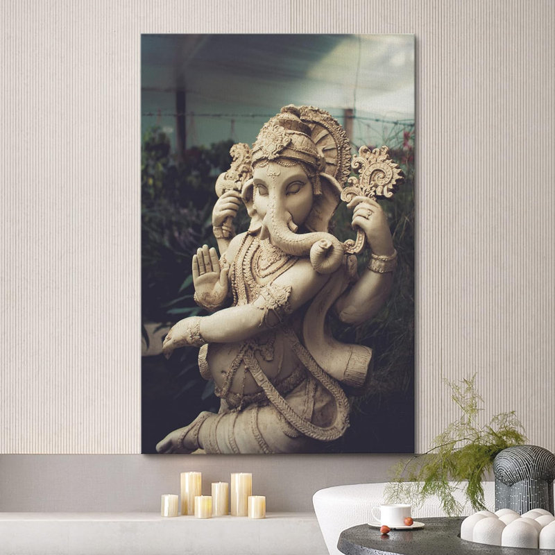 «Ganesha Elephant God of Wisdom», reproduction sur toile tendue, H 24 po x l 16 po x P 1,5 po