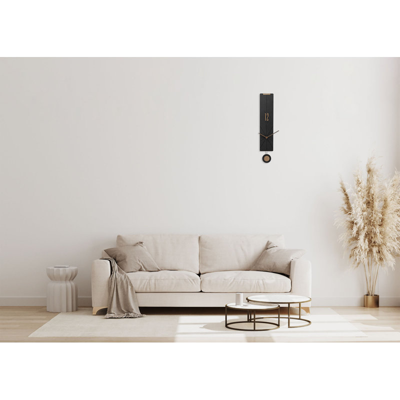 Wood Wall Clock, Black