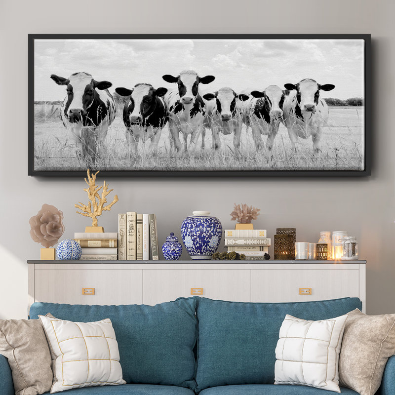 Grazing Pasture- Framed Canvas, 24" H x 60" W