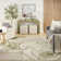 Tapis d'intérieur moderne beige lavable à la machine Astra