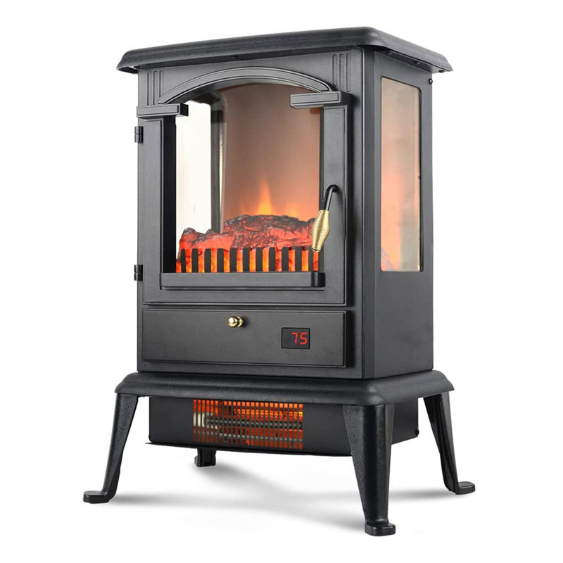 16.6'' W Black Electric Stove