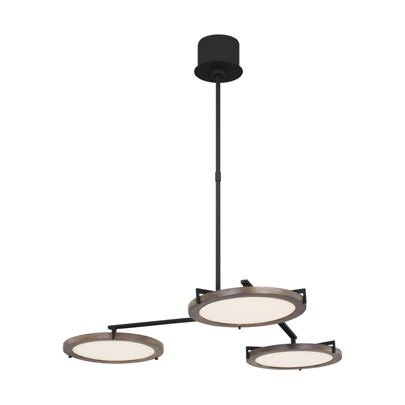 Shuffle 3 - Light LED Chandelier, Nightshade Black
