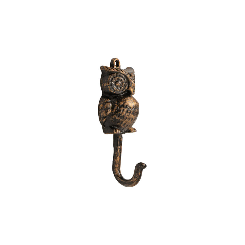Crochet simple en fonte - Hibou à fixation murale en fonte FantasHome