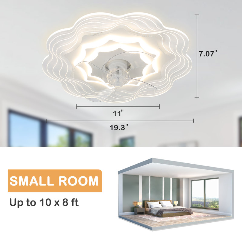 Ventilateur de plafond 12 po avec lumières DEL Khahatur