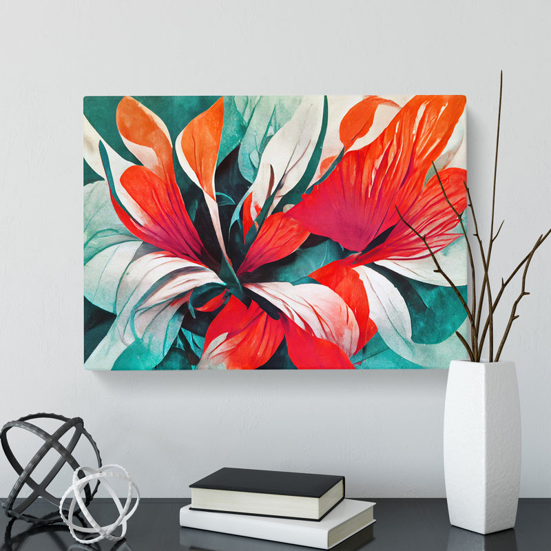 Flower Abstract Vol.1 - Wrapped Canvas Print, 40cm H x 60cm W x 3cm D