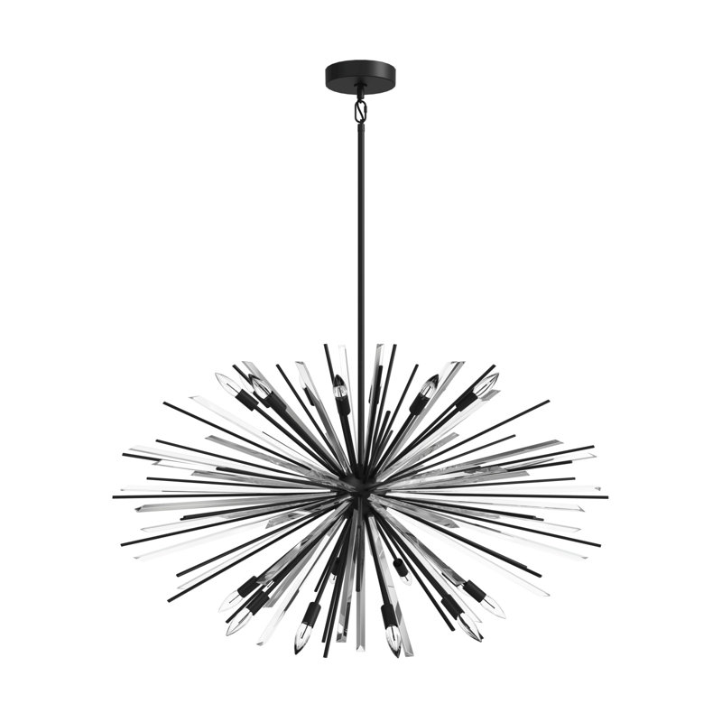 Palisades Ave. Metal And Crystal Chandelier