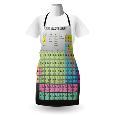 Corrigan Studio® Periodic Table Apron Unisex Atomic Number Adult Size Multicolor