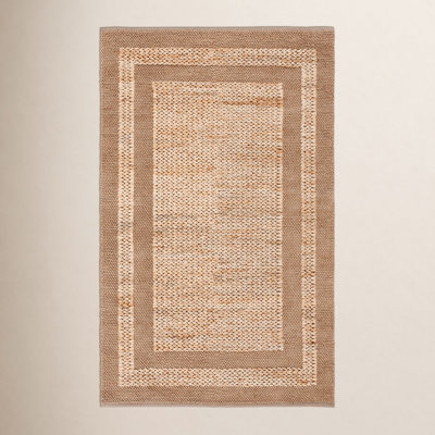 Brown Hand-Woven Jute Rug