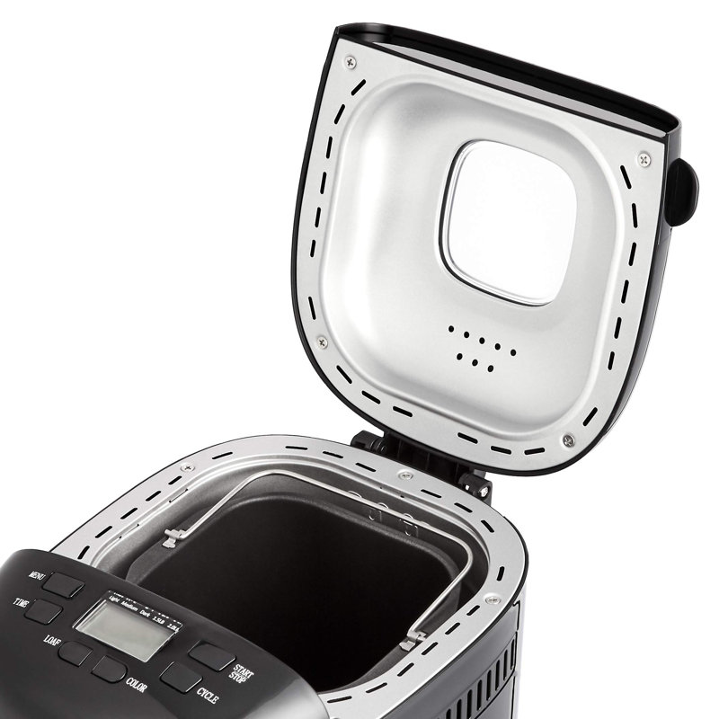 2lb Programmable Bread Maker, Non-Stick Automatic Machine with 14 Settings, Black