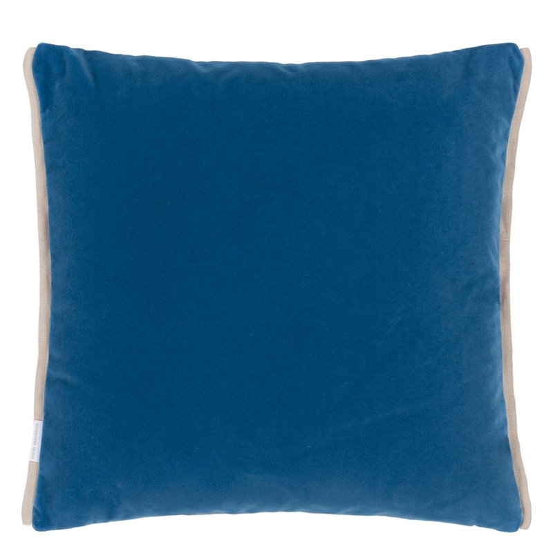 Varese Velvet Decorative Pillow, 22" H x 22" W, Denim/Teal