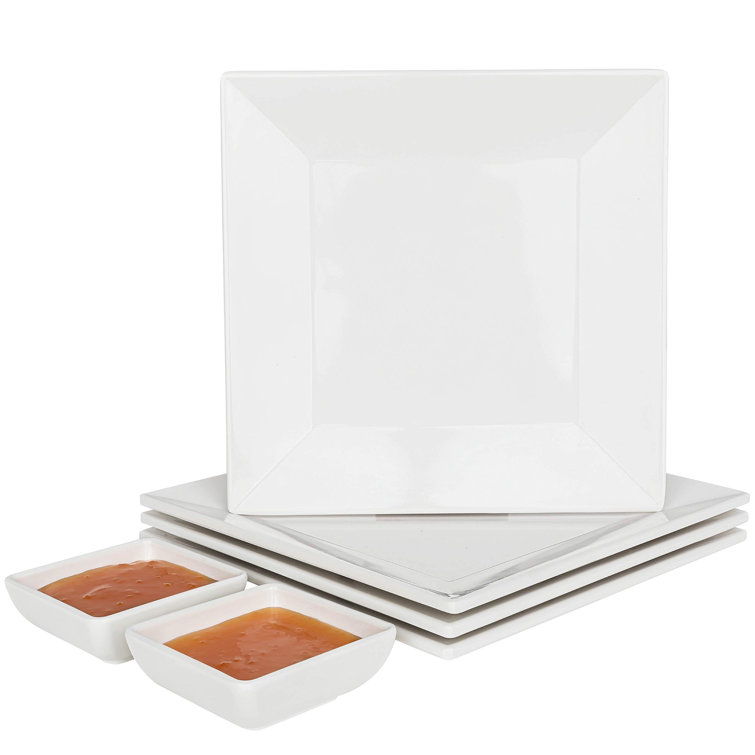 White Outdoor Melamine Divided Plate + Reviews