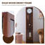Vintage Brown Ebony Wood Floor Clock with Storage Display Cabinet