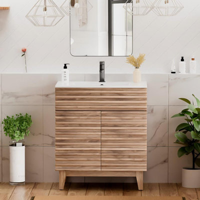 Base de meuble-lavabo simple autoportant 30 po seulement, lavabo non inclus